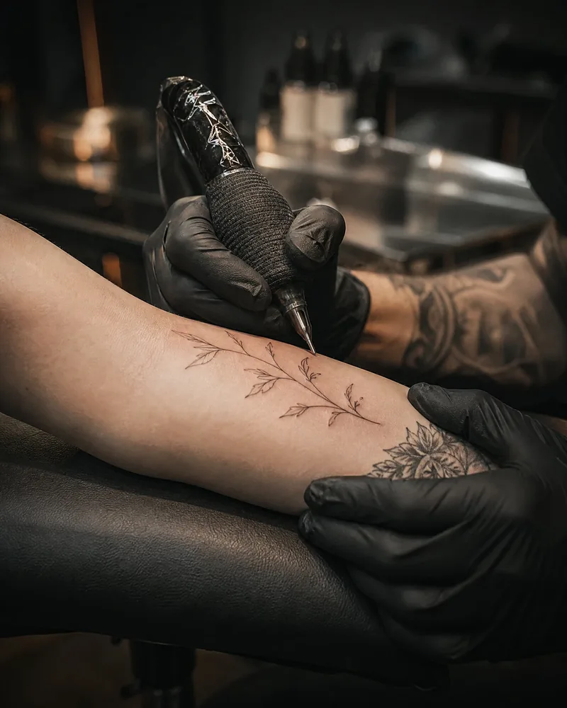 Imagem ilustrativa de tatuagem fine line com traço delicado